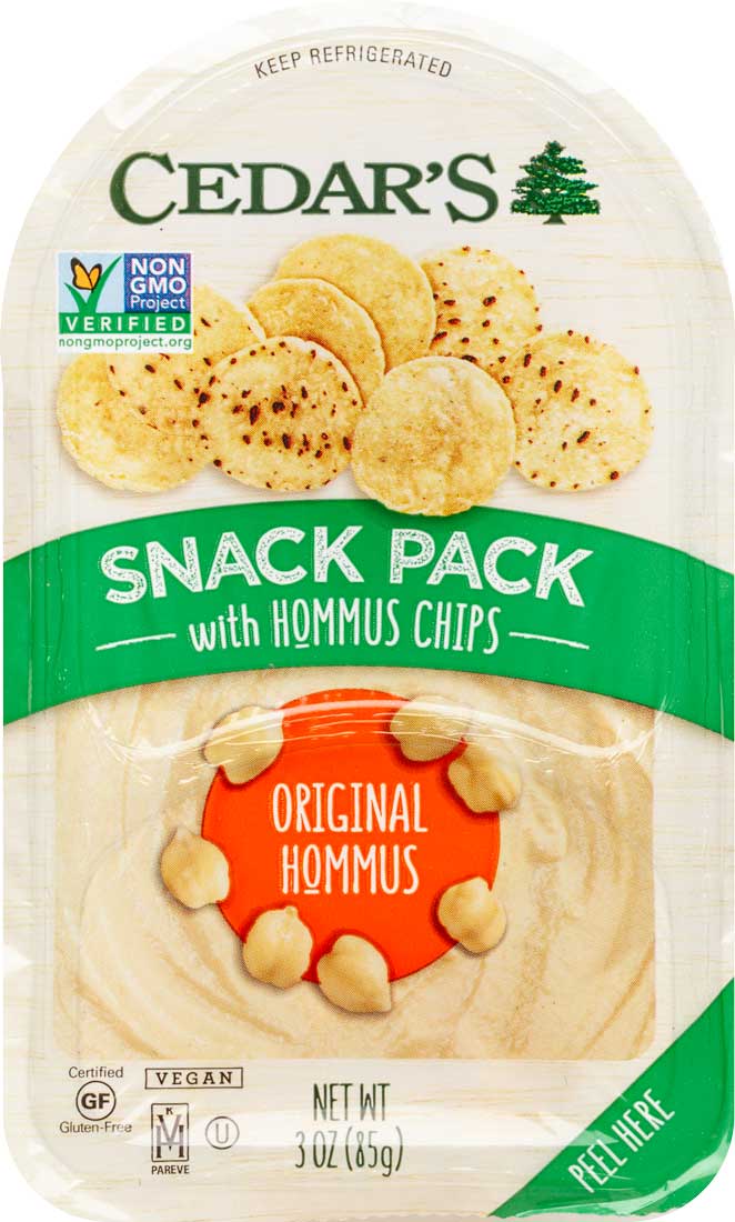 Healthy Office Snacks, Cedar's Hummus Snack Pack