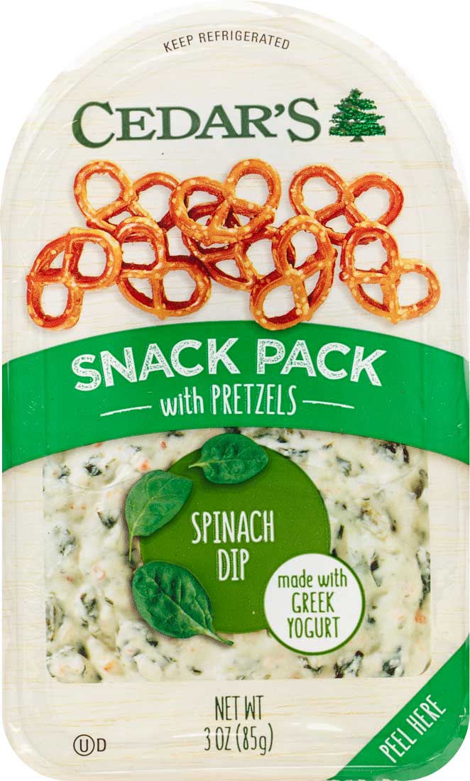 Healthy Office Snacks, Cedar's Spinach Dip Snack Pack