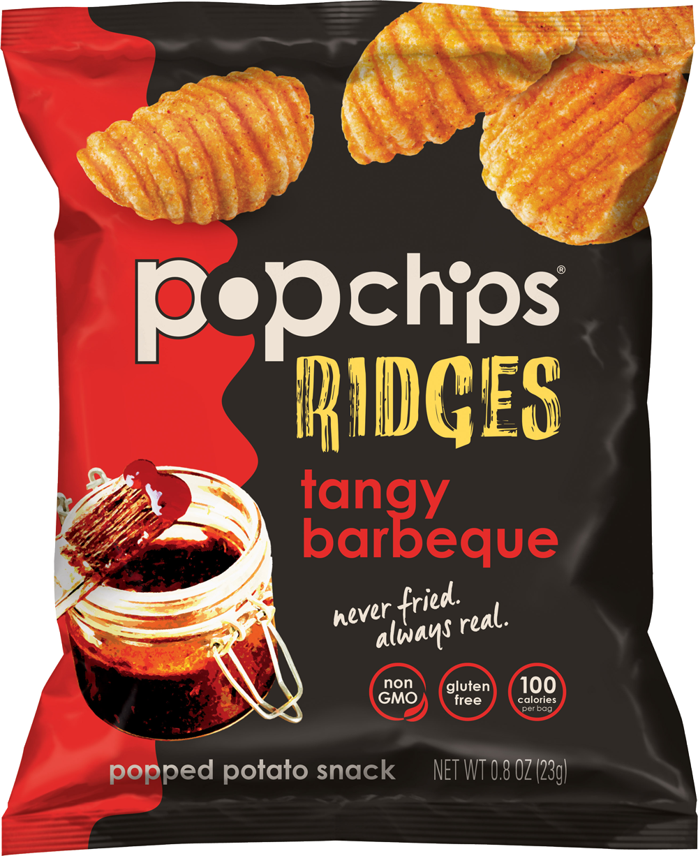 Healthy Office Snacks, Popchips Ridges, Tangy BBQ